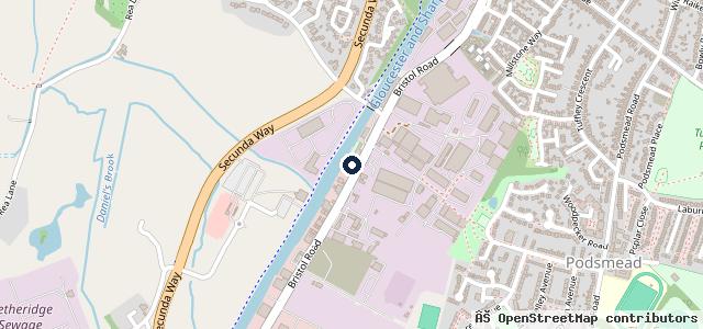 Map showing the location of Protyre Gloucester