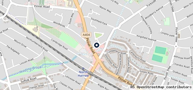 Map showing the location of R B S Motors