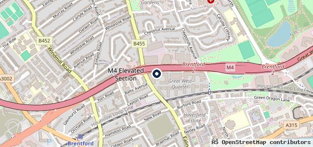Map showing the location of Ram's Westgate