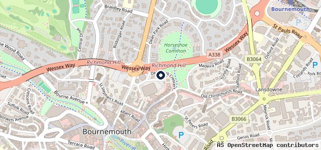 Map showing the location of Hughes Of Bournemouth Ltd