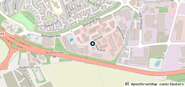 Map showing the location of Rawlinson, Bury St Edmunds