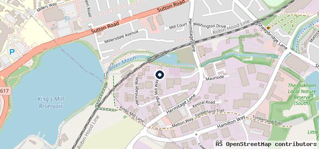 Map showing the location of Reddington Motors