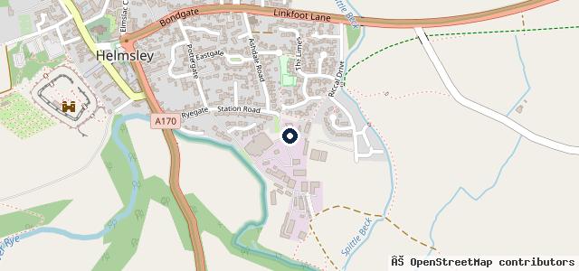 Map showing the location of The Helmsley Garage