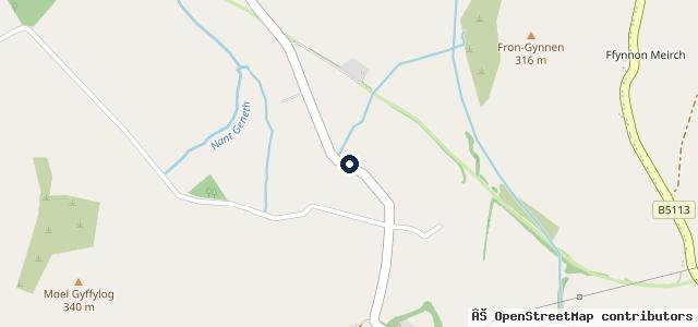 Map showing the location of Rhandir Garage