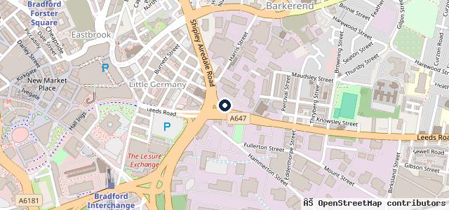 Map showing the location of 111 Leeds Rd