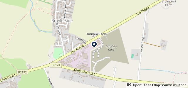 Map showing the location of Ringmer Service Centre
