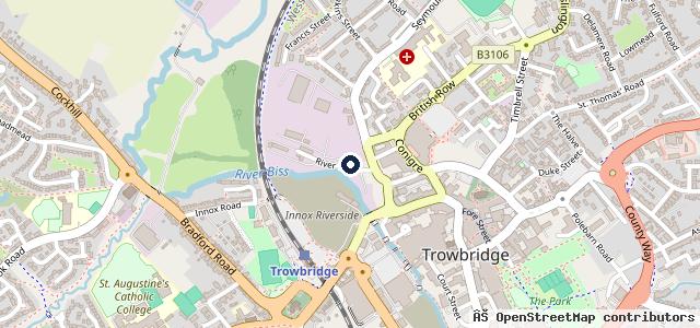 Map showing the location of Riverway MOT Centre