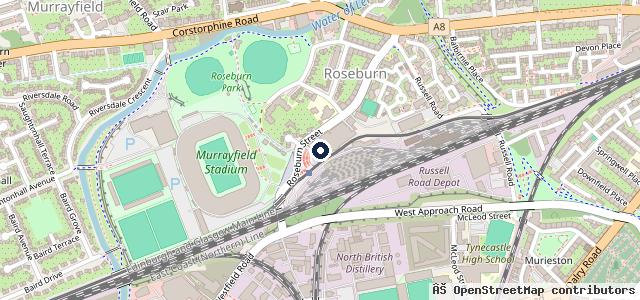 Map showing the location of 35 Roseburn St