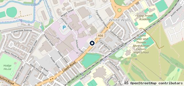Map showing the location of Simpsons Skoda Colne