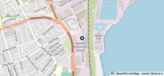Map showing the location of Slaters Motor Group Service
