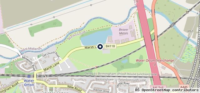 Map showing the location of B.M.C Garage