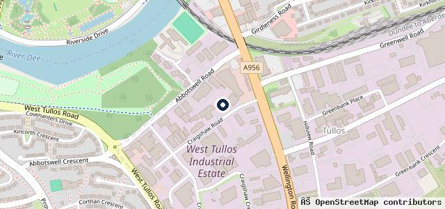 Map showing the location of John Clark SEAT Aberdeen