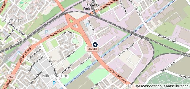 Map showing the location of Manchester Tyres 24hr