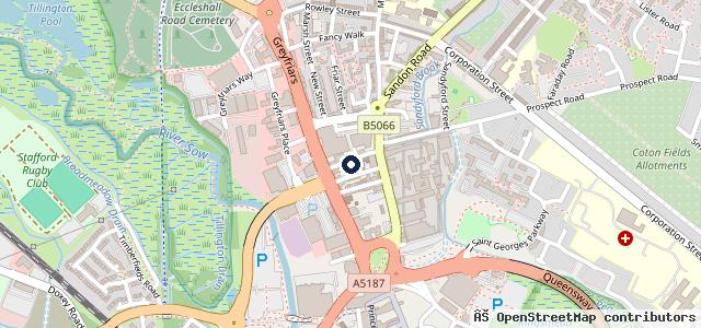 Map showing the location of Stafford Motorcycles Ltd