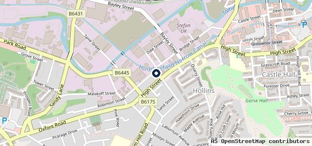 Map showing the location of Mot Test Centre