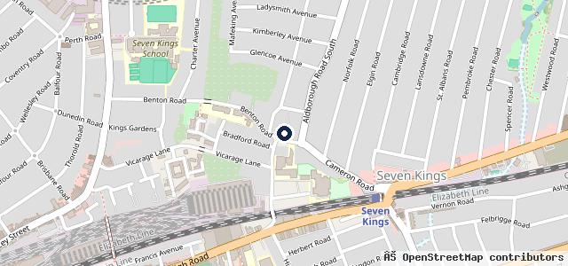 Map showing the location of Essex MOT & Wheel Alignment Centre