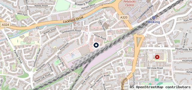 Map showing the location of Motorcare Woking | Woking