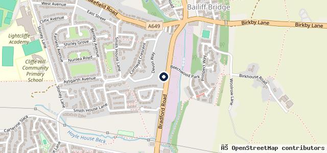 Map showing the location of Summerfield Garage & MOT Centre