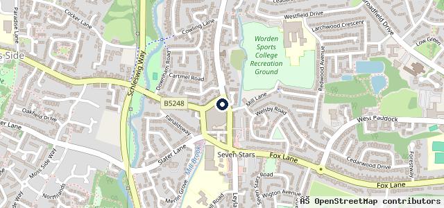 Map showing the location of Old Mill Garage