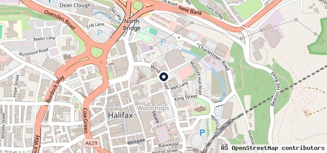 Map showing the location of Halifax Mot Centre | Halifax