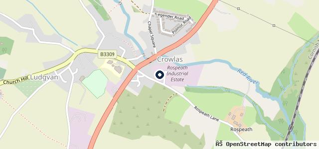 Map showing the location of Coombe Garage