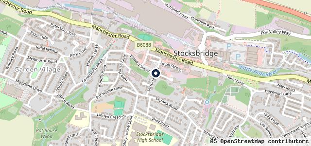 Map showing the location of Victoria Motors Stocksbridge Ltd