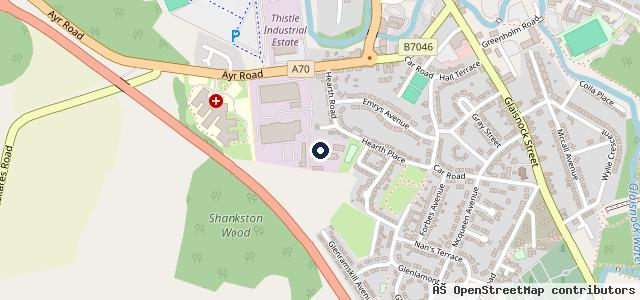 Map showing the location of Kerr & Smith Vauxhall Ayrshire