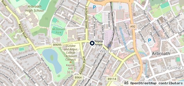 Map showing the location of Keptie Motors