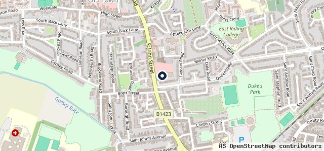 Map showing the location of Kwik Fit - Bridlington