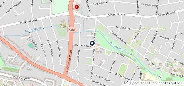 Map showing the location of Thurnby Motors