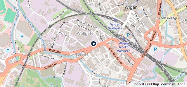 Map showing the location of Arnold Clark Wigan Motorstore