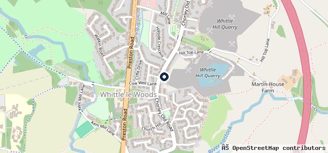 Map showing the location of L W Motors