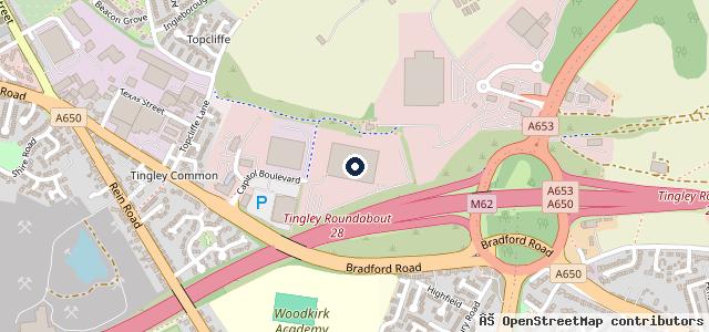Map showing the location of Big Motoring World - Leeds