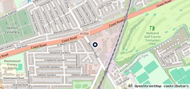 Map showing the location of Renault Newcastle Lookers