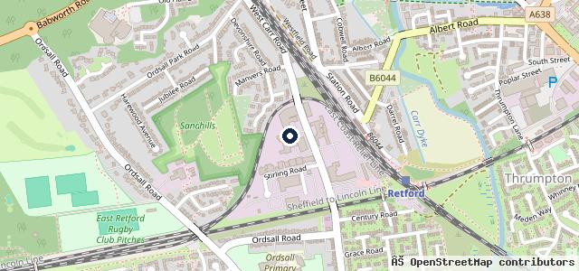 Map showing the location of M & D Autos