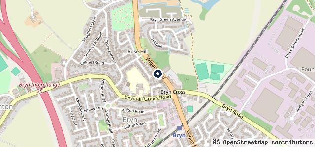 Map showing the location of Ashton MOT Centre