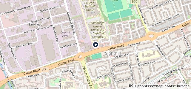 Map showing the location of Vertu Hyundai Edinburgh West