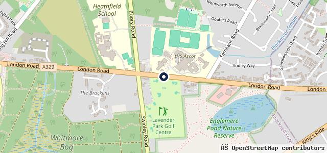 Map showing the location of Hatfields Garage