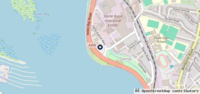 Map showing the location of Mercedes-Benz of Poole