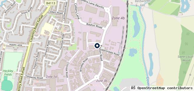 Map showing the location of MK Vehicle Solutions Coventry Ltd