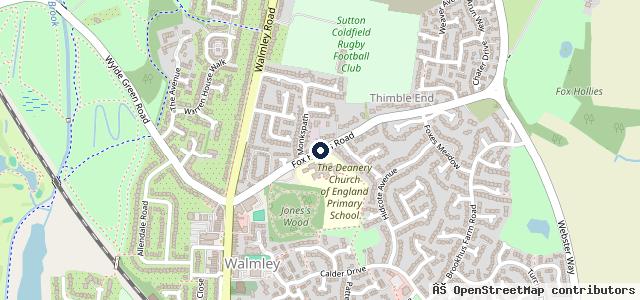 Map showing the location of Fox Hollies Garage LTD