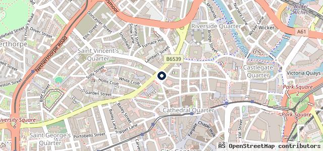 Map showing the location of Fresh Car Valeting Sheffield