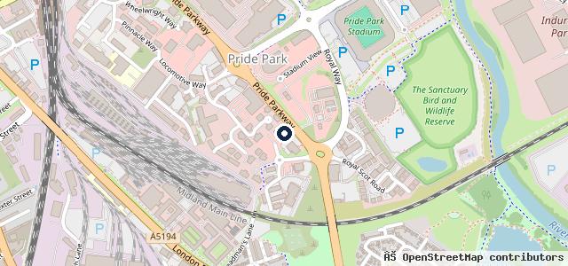 Map showing the location of NK Motors Derby