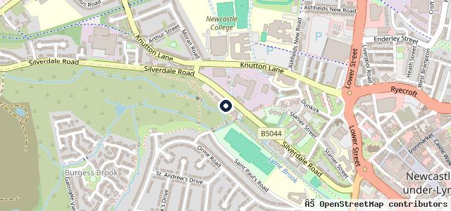 Map showing the location of Newcastle Garage