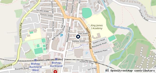 Map showing the location of Bishop Auckland Tyres N Test Ltd