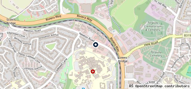 Map showing the location of Newton Road Mot Centre