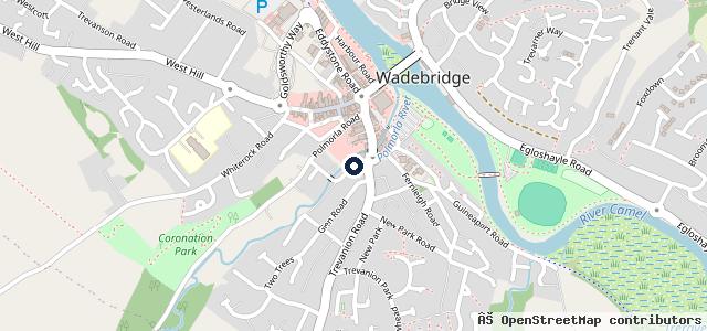 Map showing the location of North Cornwall VW Centre