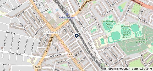 Map showing the location of Oakdale Motors MOT Centre