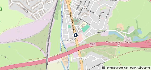 Map showing the location of OMC Ford Rochdale