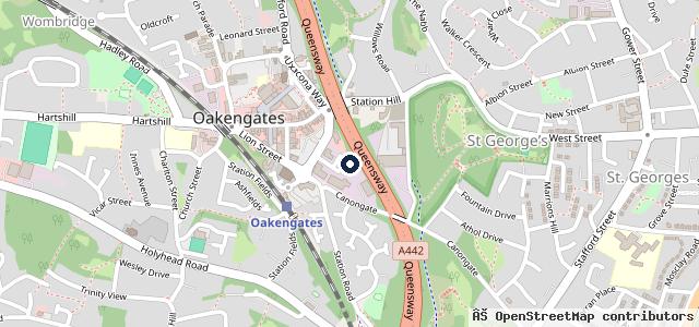 Map showing the location of Oak Autos